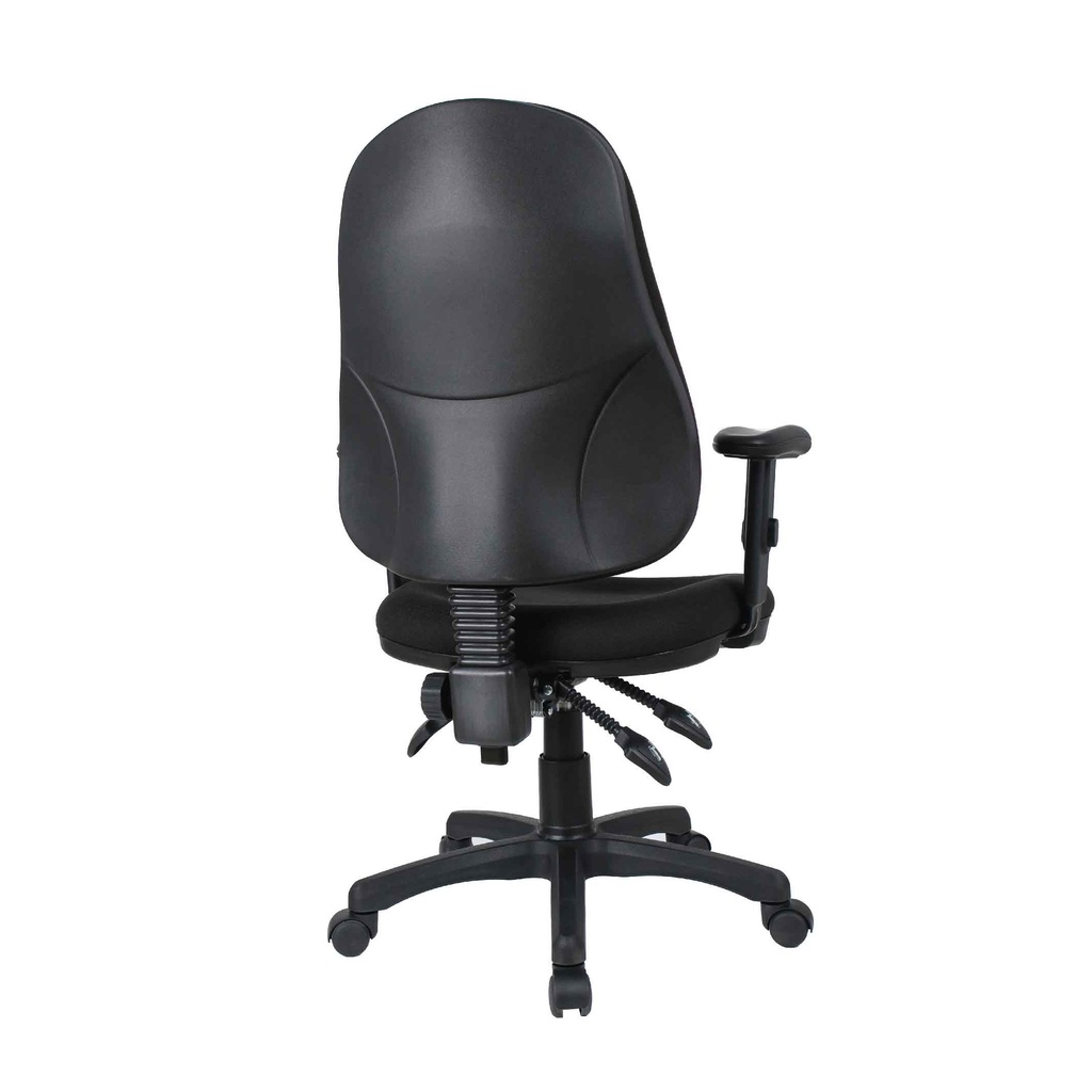 SILLA OFICINA AD0206# NEGRO CON BRAZO/ESTRELLA NEGRA | Econoprecios